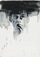 Peter Raneburger, KK LXXIX  (from the series "Kranke Köpfe"), 2002, dry colour on canvas; unframed