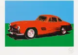 Cars Mercedes 300 SL Gulwing by Andy Warhol, Original Farbserigraphie, sold Dec 2017