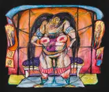Franz Ringel, Untitled, 1977, mixed media on paper; framed