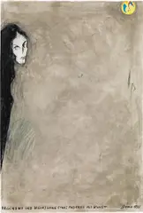 Günter Brus, Irgendwo und irgendwann etwas anderes als Kunst, 1997, mixed media on paper; framed
