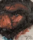 Van Gogh - overpainting by Arnulf Rainer, 1976, mixed media on paper; framed, sold Dec 2017