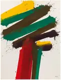 Markus Prachensky, Umbria cantata -5-, 1987, oil on canvas; framed