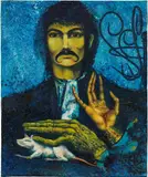 Leherb, Le Chevalier du Casse-Temps, 1965, oil on canvas; framed