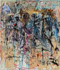 Untitled by Hans Staudacher, 1987, oil on canvas; unframed, sold Dec 2017