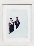 Franz West, Untitled, 1977, page of a magazine overpainted with gouache; framed