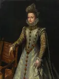 Isabella Clara Eugenia of Spain (1566-1633) by studio of Sanchez Alonso Coello, oil on canvas, sold Oct 2017