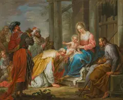 Franz Christoph Janneck, The adoration of the Magi, oil on copper