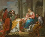 Franz Christoph Janneck, The adoration of the Magi, oil on copper