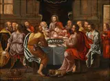 Marten van Cleve, Last supper, oil on panel, parqueted, unframed
