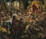 attributet to Vitus Heinrich, Scene from Greek mythology, oil on copper