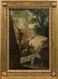 circle of Hubert Robert, Landscape with ruins, oil on canvas