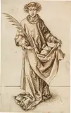 St. Stephanus by follower of Martin Schongauer, pen and ink in brown, framed, sold Oct 2017
