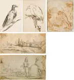 Mixed lot: prints (3 pieces) & drawings (2 pieces) by Artists of the 17th & 18th century, offered Oct 2017