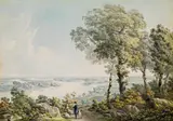 View of Vienna and the unregulated Danube by Johann Jakob Laurenz Billwiller, 1805, watercolour on paper, sold Oct 2017