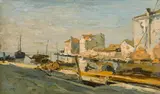 Guglielmo Ciardi, View of Mazzorbo's harbour in the lagoon of Venice