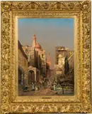 L. Urban, Oriental street scene, 1892, oil on canvas