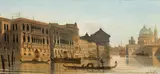 August von Siegen, The Canal Grande in Venice, oil on panel