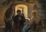 Josef Kinzel, News from the city ("Neuigkeiten aus der Stadt"), 1898, oil on panel