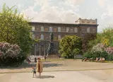 Reinhold Kukla, View of the Schillerplatz and the Academy of Fine Arts, Vienna, oil on canvas