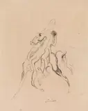 Ludwig Heinrich Jungnickel, Reiter and Pferd (Studie aus der Spanischen Hofreitschule)