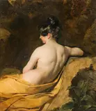 Peter Fendi, Female nude from behind, c. 1840, oil on canvas