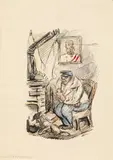 Der Altösterreicher by Alfred Kubin, ink, coloured in watercolours, unframed, sold Jun 2017