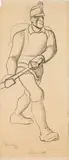 Albin Egger-Lienz, Kaiserjäger (Seitenansicht I)