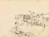 Herbert Boeckl, Eisenerz (from the Eisenerzer Skizzenbuch), ca. 1941, charcoal on paper