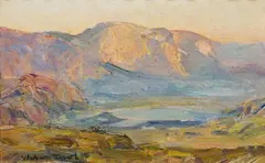 Hans Josef Weber Tyrol, Lake Kaltern, South Tyrol, oil on canvas