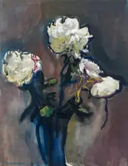 Peonies by Josef Dobrowsky, 1942, gouache on paper, sold Jun 2017