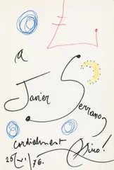 Untitled by Joan Miró, 1976, felt-tip on paper, offered Jun 2017