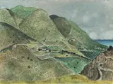 Herbert Breiter, Mountain in the Mani in Greece, 1979, watercolour on paper