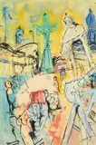 Kurt Moldovan, Prater in Vienna, 1956, watercolour, gouache and ink on paper