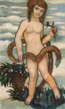 Bertold Löffler, Nude with flowers (Allegory of Spring), oil on canvas