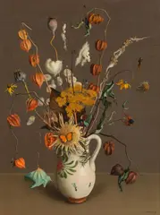 Rudolf Wacker, 'Herbststrauß mit Falter', 1938, oil on plywood