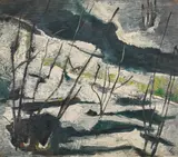 Werner Scholz, März, 1946, oil on plywood