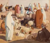Norbertine Bresslern-Roth, Schafmarkt, 1928, oil on canvas