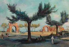 Viktor Tischler, Italian landscape, ca. 1935, oil on canvas
