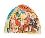 Anton Faistauer, Adoration of the Magi (study for the fresco in the church of Morzg)