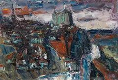 Hans Fronius, Toledo, 1974, oil on canvas