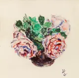 Wilhelm Nicolaus Prachensky, Roses in vase