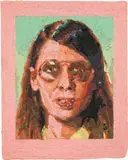 Chuck Close, Susan, 1988, handmade, coloured paper; framed