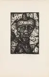 Arnulf Rainer, Verweigert Eure Geburt (sheet 14 from the original portfolio: Cave Canem, ed. Von der Hundsgruppe, Vienna 1951)