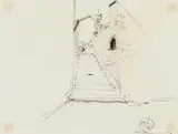 Hans Bischoffshausen, Muggia, 1978, pencil on paper; framed