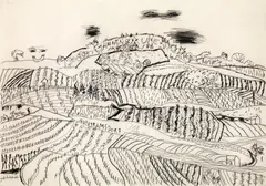 Guntramsdorf by Karl Anton Fleck, 1980, graphite on paper; framed, sold Jun 2017