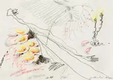 Dotterblut Eiterblut by C.L. Attersee, Günter Brus & Gerhard Rühm, mixed media on paper; framed, offered Jun 2017