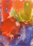 Herbert Brandl, Untitled, 1999, watercolour on paper; framed