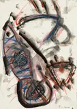 Untitled by Adolf Frohner, mixed media on paper; framed, sold Jun 2017