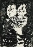 Untitled by Adolf Frohner, mixed media on paper; framed, sold Jun 2017