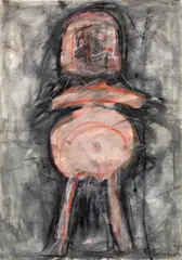Untitled by Adolf Frohner, 1991, mixed media on paper; framed, offered Jun 2017